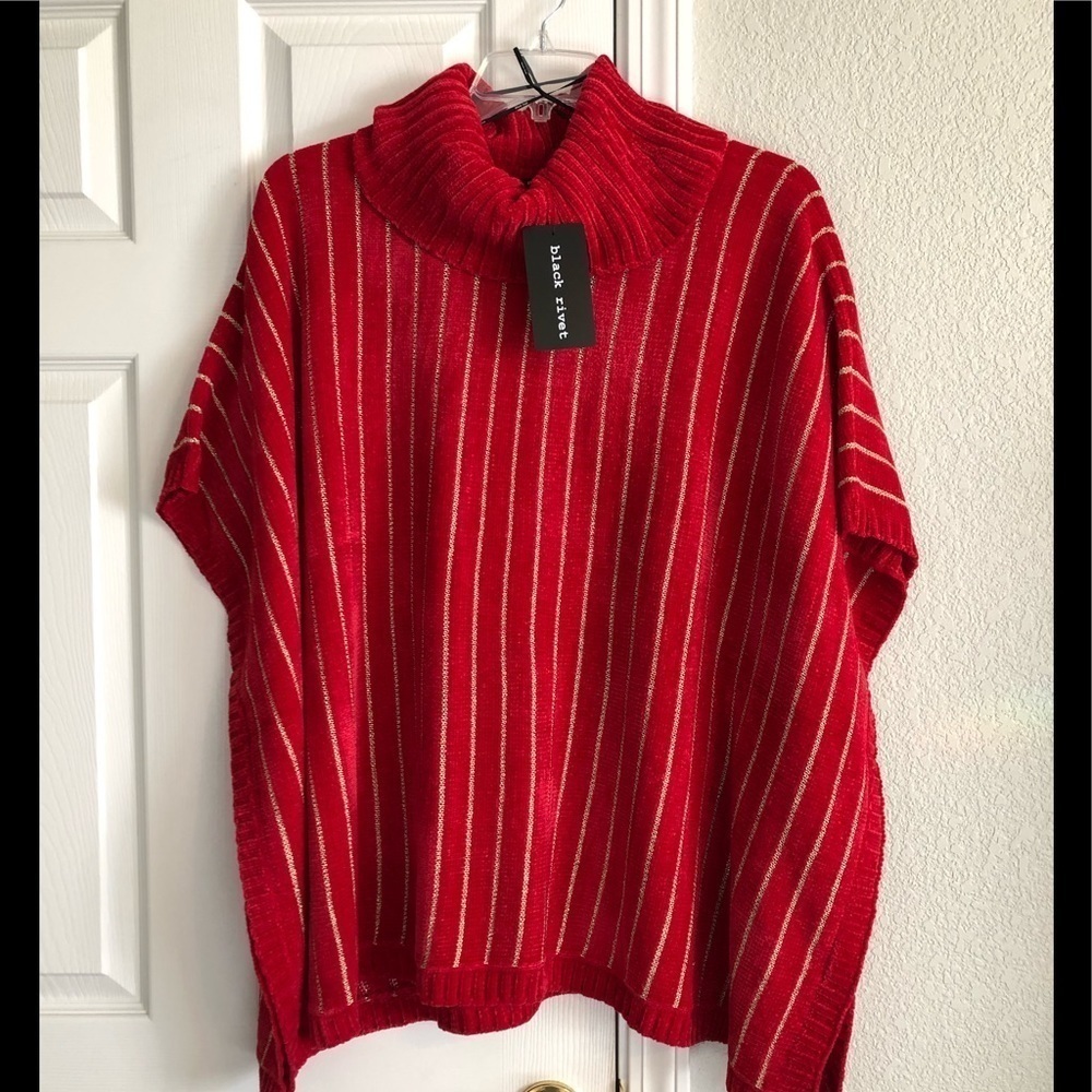 Black Rivet woman’s NWT soft sweater ponchos ( M)